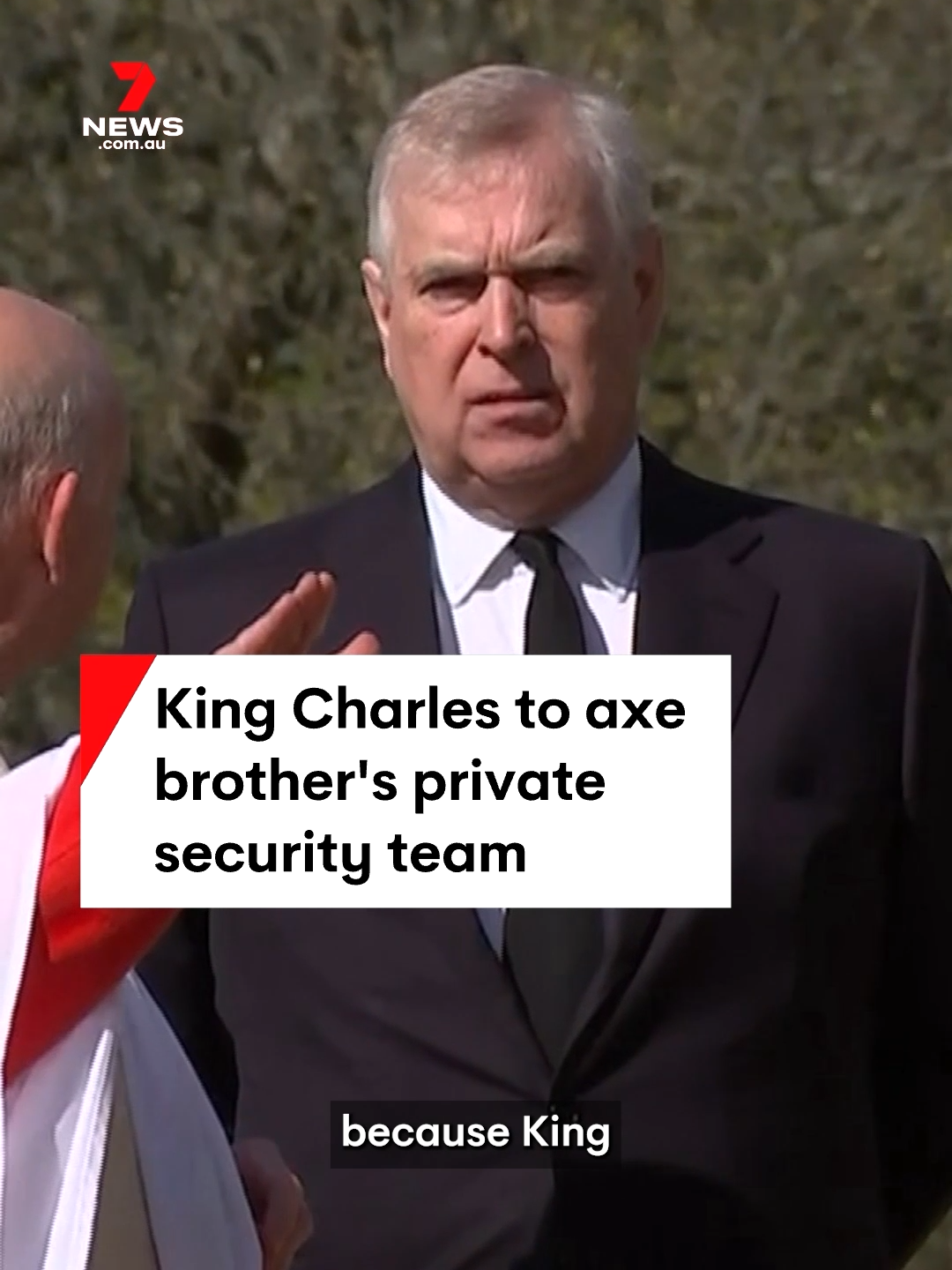 King Charles is to axe the Duke of York's security team in a bid to force the royal to move to a smaller home. Prince Andrew was stripped of his royal roles in the wake of the Jeffrey Epstein scandal. #kingcharles #kingcharlesiii #princeandrew #dukeofyork #JeffreyEpstein #royals #royalfamily #7NEWS