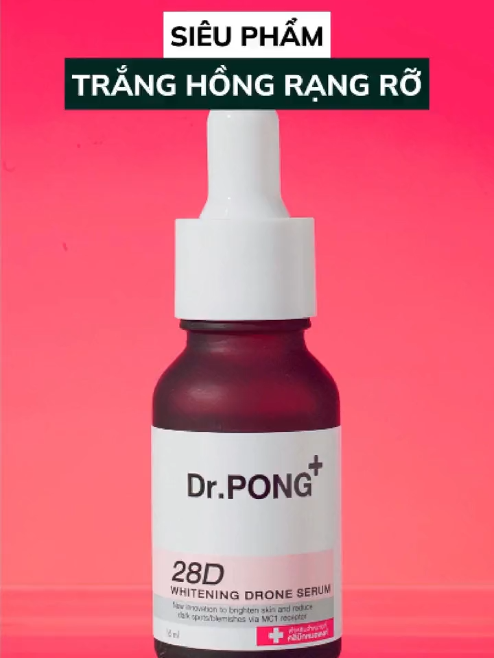 Trắng hồng rạng rỡ cùng serum nhà Pong😊Bạn đã thử chưa? #serumtrangda #mothammun #drpong #drpongvn