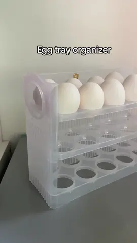 Napaka space saver ng egg tray organizer nato with 30grid egg #eggtray #eggorganizer #kitchenfinds 