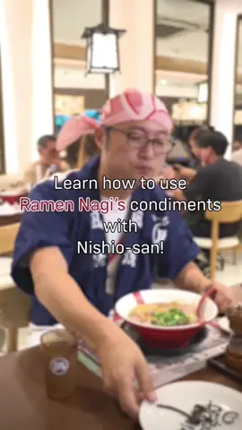 Learn how-to-use Ramen Nagi condiments with Nagi’s Vice President Nishio-san! 🍜✨ #FavoriteRamen #JapaneseFood
