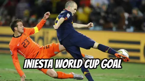 Iniesta's World Cup Winning Goal  Andrés Iniesta's goal in the 2010 FIFA World Cup final was a moment of brilliance that secured Spain's first-ever World Cup victory. In the 116th minute of extra time, Iniesta received a pass from Cesc Fàbregas, controlled the ball expertly, and struck a precise shot past Dutch goalkeeper Maarten Stekelenburg. The goal led to a 1-0 victory over the Netherlands and crowned Spain as world champions. Iniesta's calm and composed finish in such a high-stakes moment is celebrated as one of the most iconic goals in World Cup history. #soccertiktok #fyp #goals #footballtiktok #worldcup #spain #viral #sport #foryou #foryoupage 