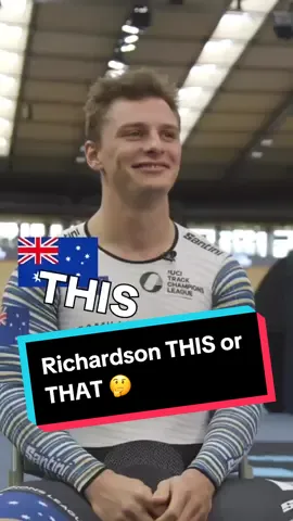 Throwback to some '𝒕𝒉𝒊𝒔 𝒐𝒓 𝒕𝒉𝒂𝒕' fun with Matthew Richardson 🤔 #cycling #trackcycling #roadcycling 
