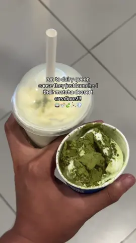 Calling all the matcha ice cream lovers 💚!!!   If you’re seeing this 👀, this is your sign 🪧 to try the new matcha creations 🍵 from Dairy Queen 🍨!   My personal favorite is the matcha cheesecake 🤤. Get your matcha buddies and run 🏃🏻 to the nearest DQ to try it too 🫶🏻!    PS: You can ask for an additional matcha powder 🍃 for just 19 PHP! #matcha #matchalovers #matchafinds #matchaicecream #matchablizzard #matchadesserts #matchamilkshake #matchacreations #manila #dairyqueen #dq #foryou 