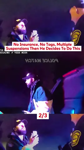 No Insurance, No Tags, Multiple Suspensions Then He Decides To Do This p2 #cops #police #copsoftiktok #policeoftiktok #crime #copshighlight #policeofficer #copsontiktok #policeontiktok