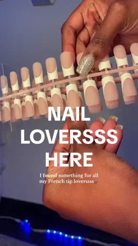 If you love press on nails and french tips, u need these!!💅🏾 #nails #frenchtipnails #frenchtip #pressonnails 