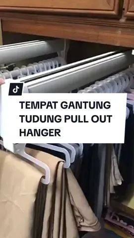 Replying to @shah_idah45 tutorial cara pasang hanging rod  semoga membantu ☺️ #hangingrod #tudung #tempatgantungtudung #pullouthangingrack 