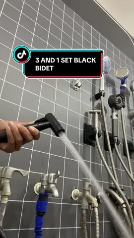 BLACK TOILET BIDET SET WITH HOLDER AND HOSE  #bidet#toilet#hose#holder#bidethead#blackpainted#getyoursnow