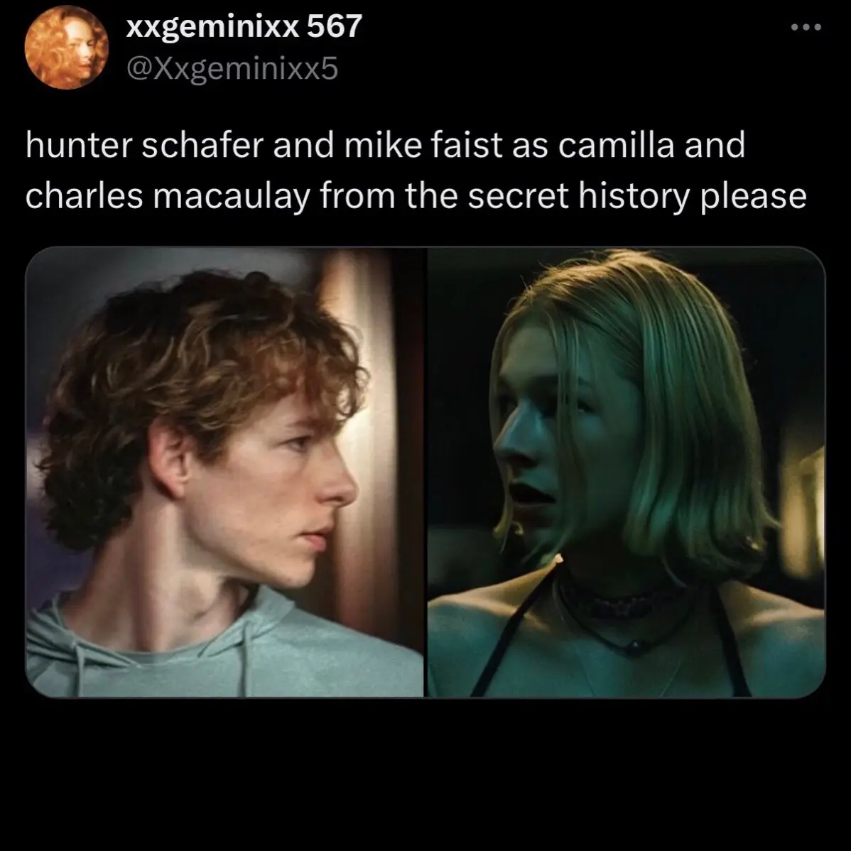 im begging🙏 #hunterschafer #mikefaist #fancast #tsh #thesecrethistory #charlesmcaulay #camillamacaulay 