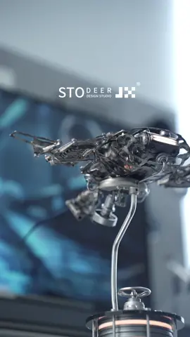 I'm sure no one can resist this stunning mechanical manta ray,right? #stodeer #desktop #desktour #desksetup #RoomTour #art #decoration #aesthetic #ASMR #model #DIY #satisfy #toy #もけい #모델  #Home #craft #artwork #mechanical #metal #gift 