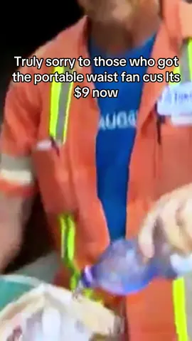 Truly sorry to those who got the portable waist fan cus Its $9 now #fyp #bluecollar #ac #fan 