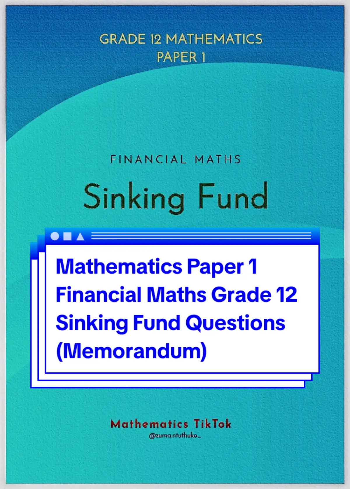 Financial mathematics grade 12 memorandum to sinking fund problems. Grade 12 Mathematics Paper 1 Revision. 📚 Exam Preparation‼️ #math #mathematics #mathtiktok #finance #sinkingfunds #grade12student😪😪 #grade12 #grade12exam #exam #prelims #education #LearnOnTikTok #southafricatiktok🇿🇦 