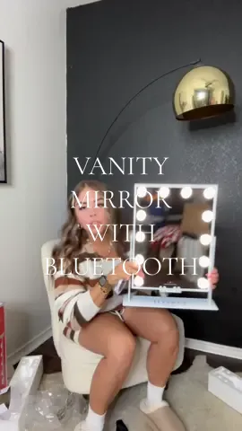 So happy with my purchase! 🪞💡✨💄#fyp #foryou #girlythings #tiktokshop #tiktokshopaffiliate #TTS #mom #treasurefinds #fashionistafaves #Lifestyle #fashion #makeup #vanity #vanitymirror #mirrorwithbluetooth #ledvanitymirror #vanitymakeup #makeuptok #makeuptiktok #mua #makeupmirror #bluetooth #giftsforher 