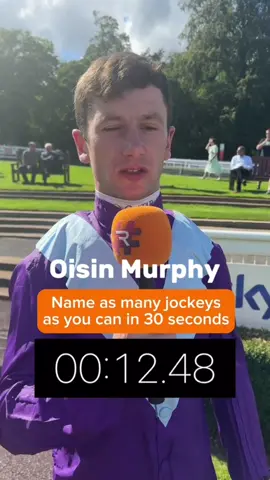 How many Jockeys can Oisin @Oisin Murphy606 name in 30 seconds? #JockeyChallenge #Raceday #HorseRacing 