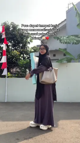 Tebak kerja dimana? 😆 #frenchkhimar #khimarsyari #fk #hijabsyari #ootdhijab 