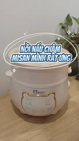 Mới sắm thêm em nồi cute xỉu này. Vừa xinh vừa hịn, nấu êm và cháo rất ngon.  #nhaminhcodau #xuhuong #review #noinaucham #misan 