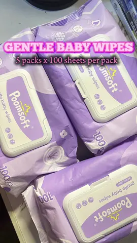 Wipes for babies and for sensitive skin ✨🩷 #poomsoftgentlebabywipes #fypシ゚viral #foryoupage #affordable #budolfinds #babieswipes #affiliate 