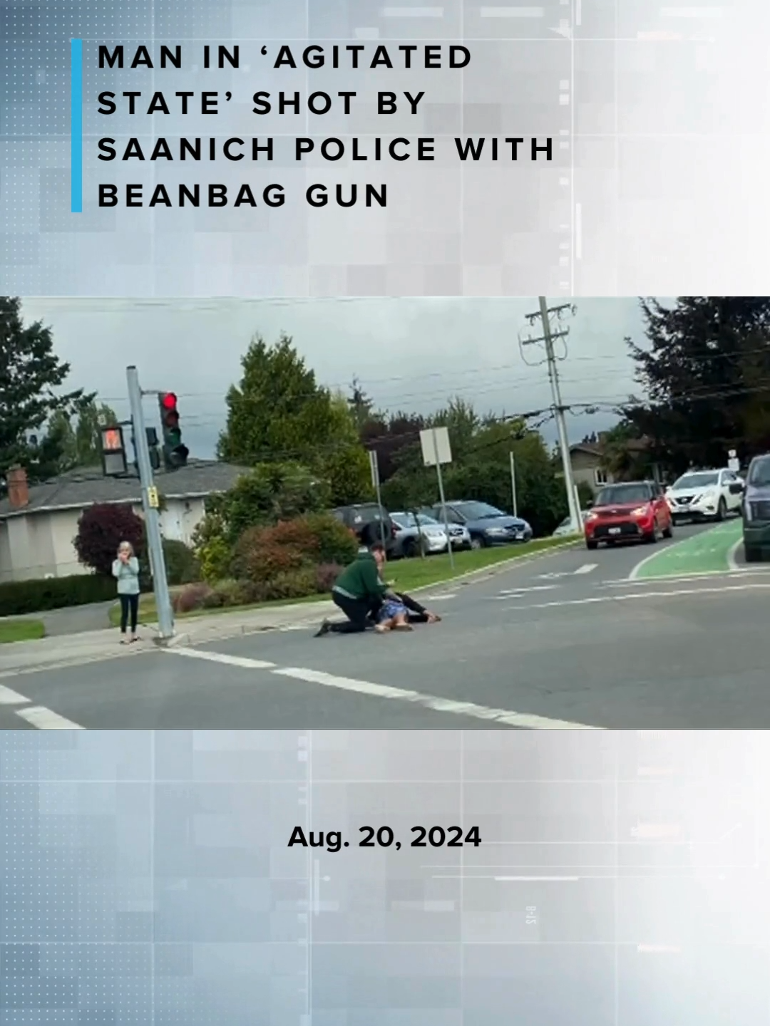 Saanich police say a man was shot with a beanbag shotgun after officers received a report of a male “acting erratically, assaulting members of the public, and damaging private property.” #police #saanich #victoria #arrest #yyj #yvr #britishcolumbia #canada #video #canada_life🇨🇦 #news #localnews #vancouverisland #CHEKNews