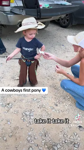 Our cowboys first pony 💙 #cowboy #ranchpony #3rdbirthday #youngwildandthree #appaloosa #miniaturepony 