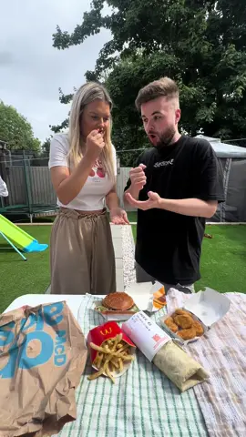 Mcdonalds food challenge with wife #family #challenge 