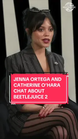 Jenna Ortega and Catherine O’Hara chat with VJ Georgia Kolev about the Beetlejuice sequel set to hit theatres Friday, September 6th. 🎥: Full interview out now on YouTube/MUCH  #Beetlejuice #Beetlejuice 