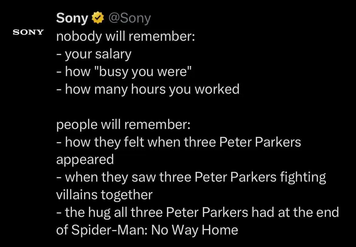 give it up for the ever iconic Peter Parker (all of them) #Sony #SonyPictures #SpiderManNoWayHome #SpiderMan #PeterParker 