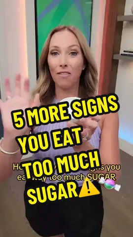 5 MORE Signs You Eat TOO MUCH Sugar⚠️🍬 In this video, Dr. Janine discusses 5 more signs that you may be eating too much sugar. From itchy ears to weight gain, learn the symptoms to watch out for.  #sugar #sweets #sugaraddiction 