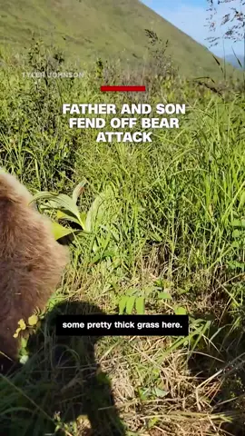 Tyler Johnson and his father were hunting in the Kenai Peninsula in Alaska when a brown bear attacked them. Hear them recount what happened in the moments after. #cnn #news #bear 