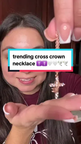 Replying to @Lexi the rose gold cross crown necklace is BEAUTIFUL 🥹🥹 @Tewiky #fyp #trendingnecklace #necklace #cross #crown #necklaces #jewelry #crossnecklace #christiantok #jesus #thechosen #godislove #trending #tewiky #tewikyjewelry 