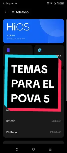 TEMAS BIEN BONITOS PARA EL POVA 5 #POVAHIOS14UPDATE #tecnospark #pova5hios14update #pova5 #POVA #hios14update #tecnologia #android #xyzbca #fyp 