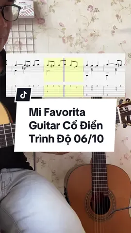 Mi Favorita - Guitar Cổ Điển - TAB Guitar Lesson #guitar #mifavorita❤️ #guitarsolo #guitartok