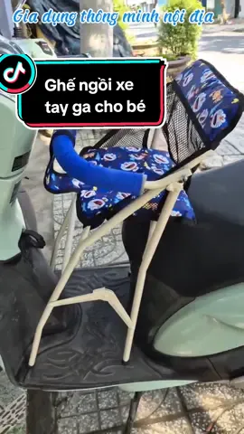 Ghế ngồi xe tay ga cho bé , đủ các loại xe , ghế có thể gập gọn lại. #xuhuong #viral #trending #ghengoixemaychobe #ghedixemay 