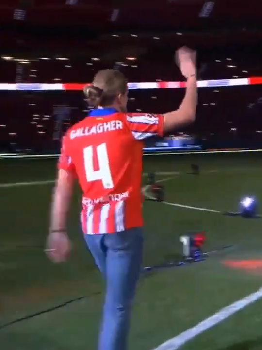 This is Conor Gallagher's unveiling at the Metropolitano Stadium in Madrid  #MaxTV #MaxSports #ConorGallagher #metropolitano #Madrid