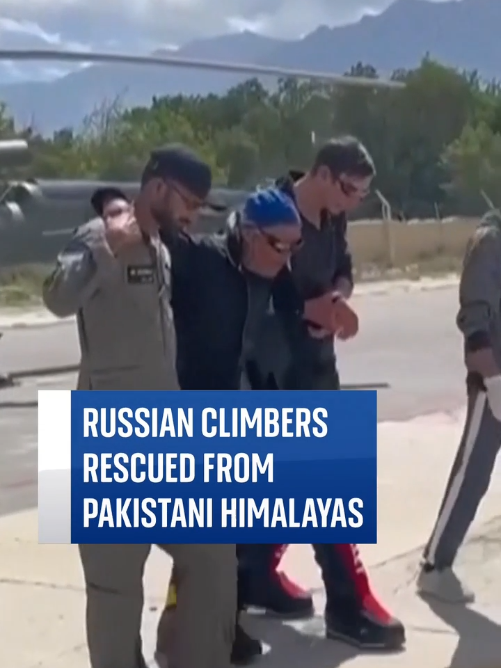 #Russian climbers rescued after avalanche in Pakistani #Himalayas. The two climbers were part of a five-person group trying to retrieve the body of a fellow climber killed in the same area last year. #skynews