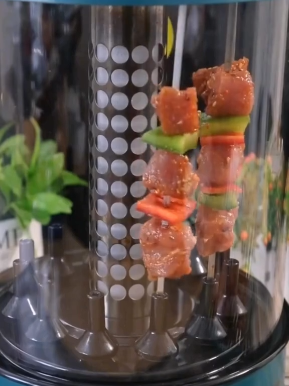 Grill Indoors Like a Pro! 🍢🔥 Enjoy Perfectly Cooked Skewers Anytime with This Rotating Grill! #GrillMaster #IndoorBBQ #foodiefaves #CookingGadgets #HealthyEating #KitchenGadgets #TikTokMadeMeBuyIt #KitchenHacks