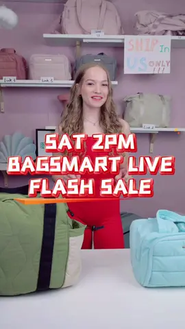 Bagsmart will have amazing flashsale on Saturday 2PM Live! Don’t miss it! #bagsmart #flashsale #tiktoklive #fypage #flashsales 
