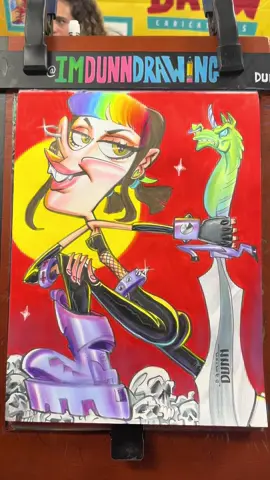 @Kelly Berry is another Caricature Artist, I had the pleasure of working with her in Delaware! I’ve drawn her a few times before, but this time I wanted to go all out on the vibe alone. Plus, she was wearing these amazing crocs that heavily influence where I took the picture. Strongly recommend checking her stuff out. #wild #crocs #anime #gothgirl #rainbow #caricature #skull 