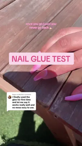 Replying to @Meché we love to hear it 🩷 💅🏻  #pressonnails #luxxiglue #bestnailglue #viralnailglue 