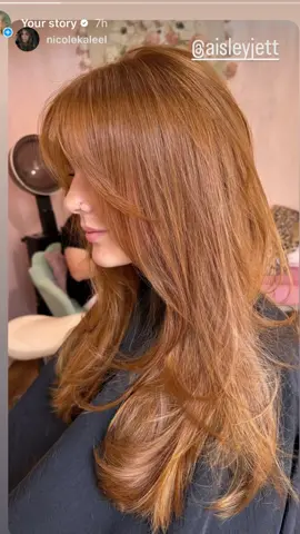 @aisley jett bringing back the bangs! @Nicole Kaleel #hairinspo #hair #redhead #haircut #redhair 