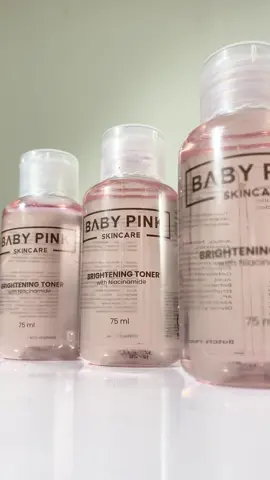 ✨ BabyPink Brightening Toner 75ml ✨ Cocok untuk semua jenis kulit! Kulit lebih cerah, lembap, dan bebas dari pori-pori tersumbat. Kandungan Niacinamide, Aloe Vera, Chamomile, dan Licorice bantu kurangi noda hitam & iritasi. Cara Pakai: Semprotkan toner pada kapas, usapkan merata ke wajah & leher. #BabyPink #Skincare #BrighteningToner #Lets6lowUpTogether #bornyourbeauty 