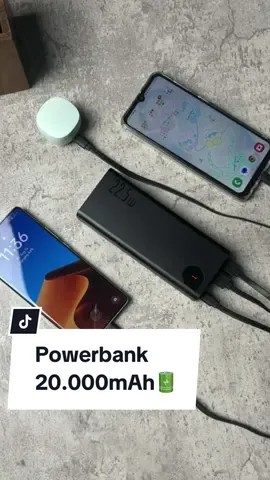 Kapasitas 20.000mAh bisa dipakai ngecas barengan dimanapun✨🔋 #baseus #baseusindonesia #pakebaseusaja #powerbank 