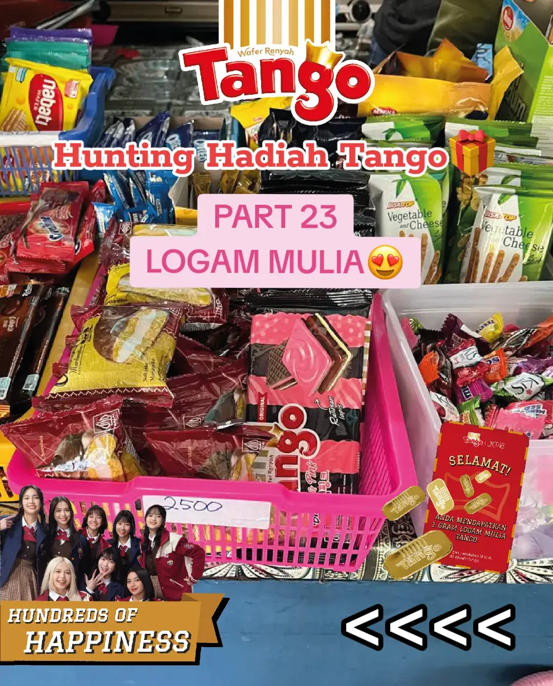 Hunting Hadiah Tango PART 23😍 Wajib banget borong Wafer Tango di kantin sekolah masing2 untuk stok jajanan weekend Sobat Wafer! 🤤 #WaferTango #HundredsOfHappiness #HuntingHadiahTango #BerapaLapisRatusan #TangoxJKT48 #JKT48 #JKT48NewEra #Oshi #Emas #fyp #viral