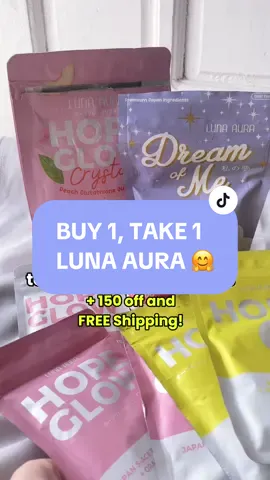 🚨PROMO ALERT 🚨 Buy 1, Take 1 to all Luna Aura Products 😍  Grabe na ang pasabog ni seller, check out now ‼️  ##HopeGlow##HopeGlowClassic💖  ##HopeCPlus💛  ##HopeGlowMini💖  ##HopeGlowBiggie💖  ##DreamOfMe🌙 ☁️ 🌸  ##lunaauracrystalglow  ##LunaAuraPH✨