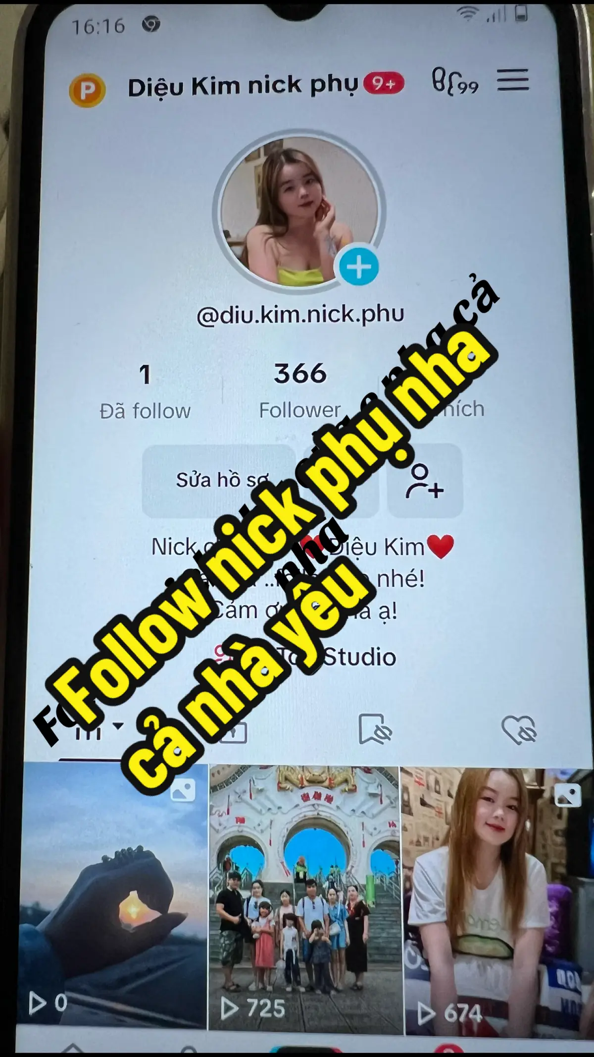 Cần lắm 1 nút follow 😊😊 Cảm ơn cả nhà mình ạ ❤️#xuhuongtiktok #nickphudieukim 