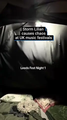 Leeds Festival campers are being urged to stay inside their tents or cars as Storm Lilian batters the UK. With a yellow Met Office warning in place in England and Scotland active this morning, the storm has already caused chaos in parts of the country. Leeds Festival issued a safety alert this morning to campers amid the intense winds, while advising those on their way to the festival to stay put. Videos from Reading and Creamfields festival show a similar situation, with high winds and rain impacting sites. #ukweather #weather #storm #stormlilian #readingfestival #leedsfestival #readingandleedsfest #creamfieldsfestival