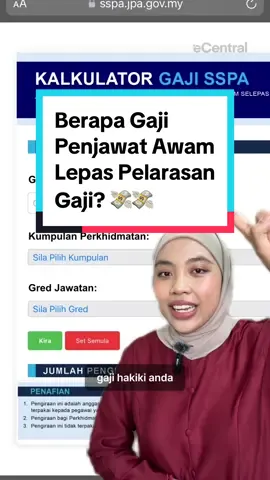 1 Disember 2024 nanti penjawat awam akan naik gaji hingga 17% mengikut gred jawatan! Sini kami share cara guna kalkulator kenaikan gaji SSPA. #naikgaji #kenaikangaji #penjawatawam #penjawatawammalaysia #kakitangankerajaan #gajipenjawatawam #sspa 