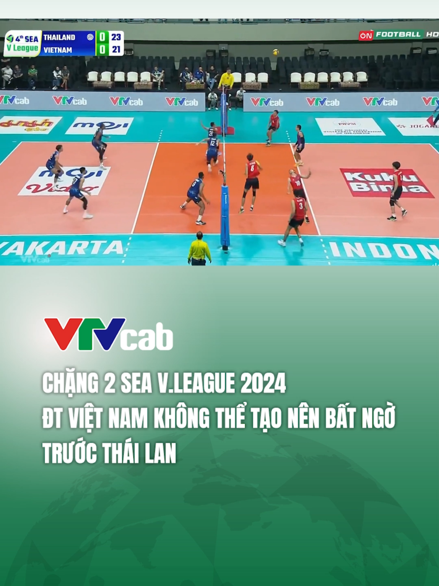 ĐT bóng chuyền Việt Nam nhận thất bại thứ 2 trước Thái Lan trong vòng 1 tuần tại #seavleague2024 #vtvcab #bongchuyen #sportsontiktok