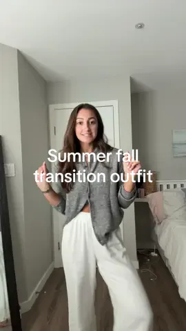 sweaters & linen pants for a little summer fall transition 🤭#falloutfits #linenpants #cardiganoutfit 