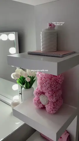 decorate with me 🤍 all the decor is from temu 🔗 in bio or search code dmp3522 for free items 🛍️ #temu #temufinds #temudecor #shoptemu #decoratewithme #inspo #vanity #decoration @Temu 