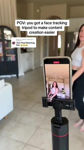 Replying to @Laquisha Calloway y’all kept telling me my vlogging tutorial was exhausting, lol.  which is why I got a face tracking tripod to make content creation that much easier click the orange cart to grab it from the TikTok shop!