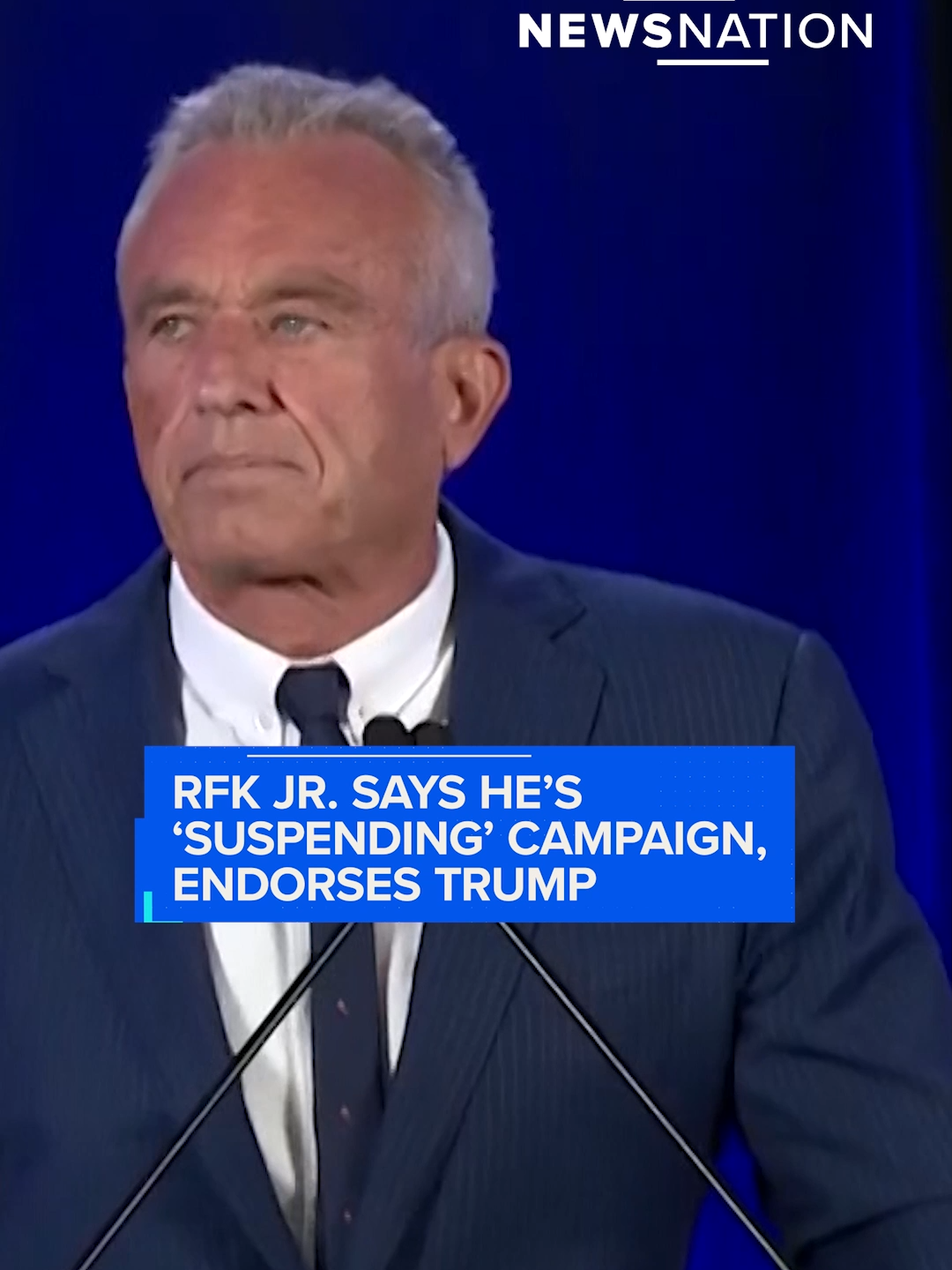 Robert F. Kennedy, Jr. said he’s “suspending” his campaign and is throwing his support behind former President Donald #Trump ------------------------------- Independent presidential candidate Robert F. Kennedy, Jr. said at an event Friday in Arizona that he’s “suspending” his campaign for the White House, and will attempt to remove his name from the ballot in battleground states. Kennedy said he’s doing this as polling indicates his presence on some ballots would be a “spoiler” in favor of Democrats, with whom he does not agree. “If you live in a blue state you can vote for me without harming or helping (Republican nominee) President (Donald) Trump or (Democratic nominee) Vice President (Kamala) Harris,” Kennedy said. “In red states the same will apply.” #rfkjr